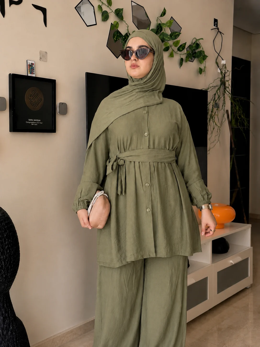 Ensemble olive green 1